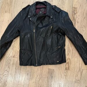 Scotch & Soda Black Leather Jacket